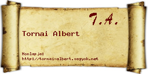 Tornai Albert névjegykártya