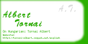 albert tornai business card
